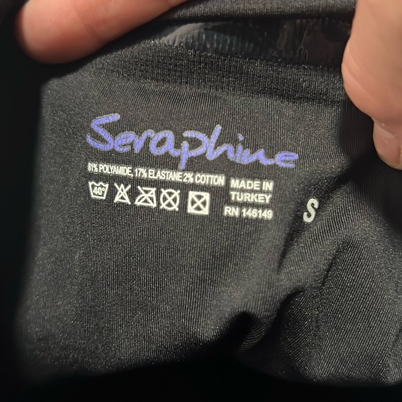 Seraphine Black Full Lenth Maternity Leggings Size Small - Picture 11 of 11